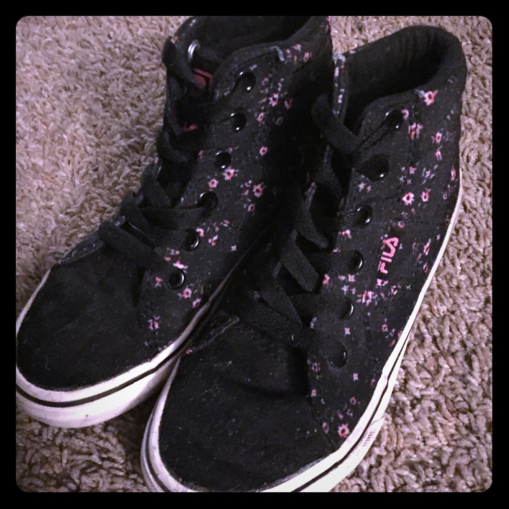 Floral FILA High Top Sneakers